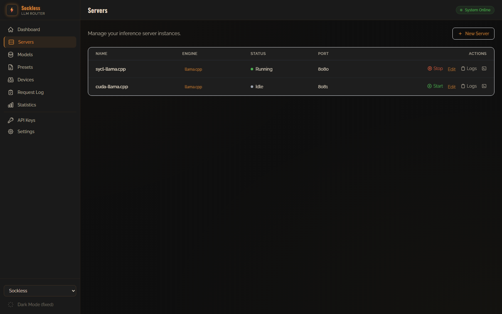 Multi-Backend Server Management